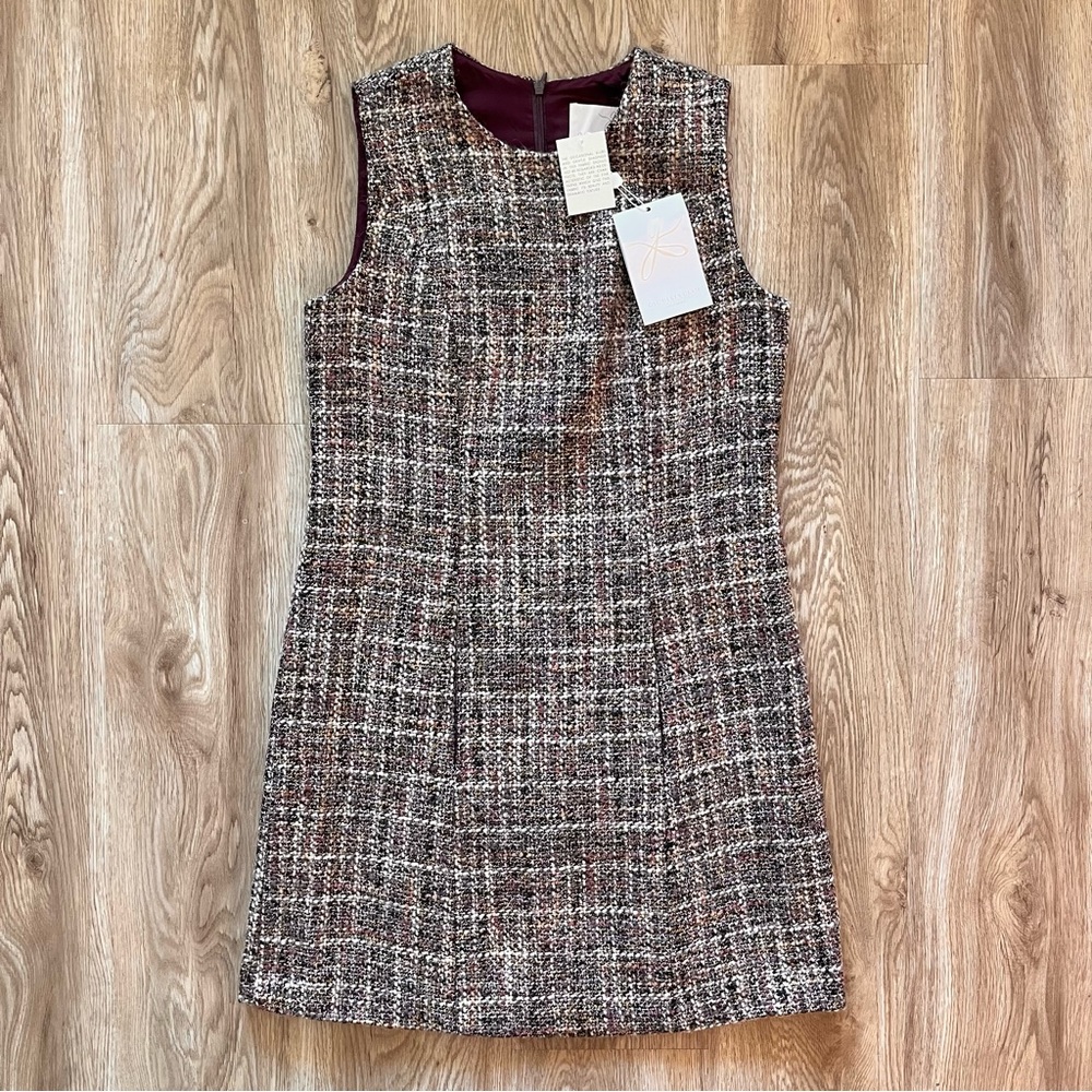 Gal Meets Glam Collection Tinsley Tweed Multicolor Dress NWT Women’s Size 4